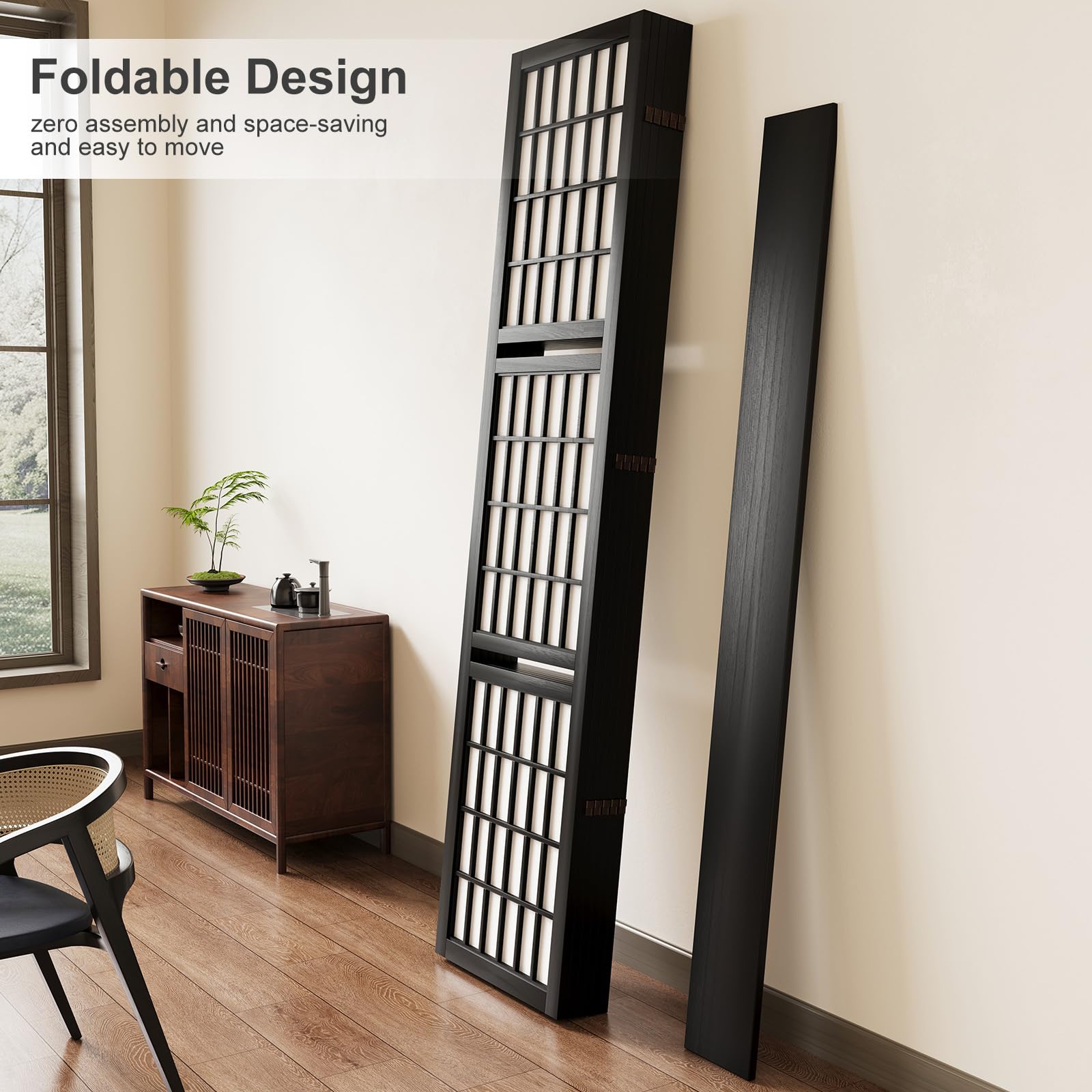 ฉากกั้นห้อง สูง 66.9 นิ้ว สไตล - Shoji Screen Divider บทวิจารณ์และราคา