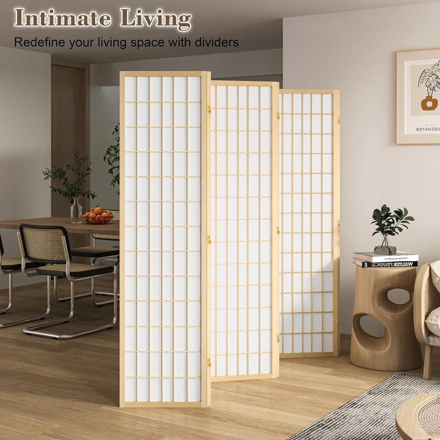 ฉากกั้นห้องแบบพับได้ 6 แผง ฉาก - Shoji Screen Divider บทวิจารณ์และราคา