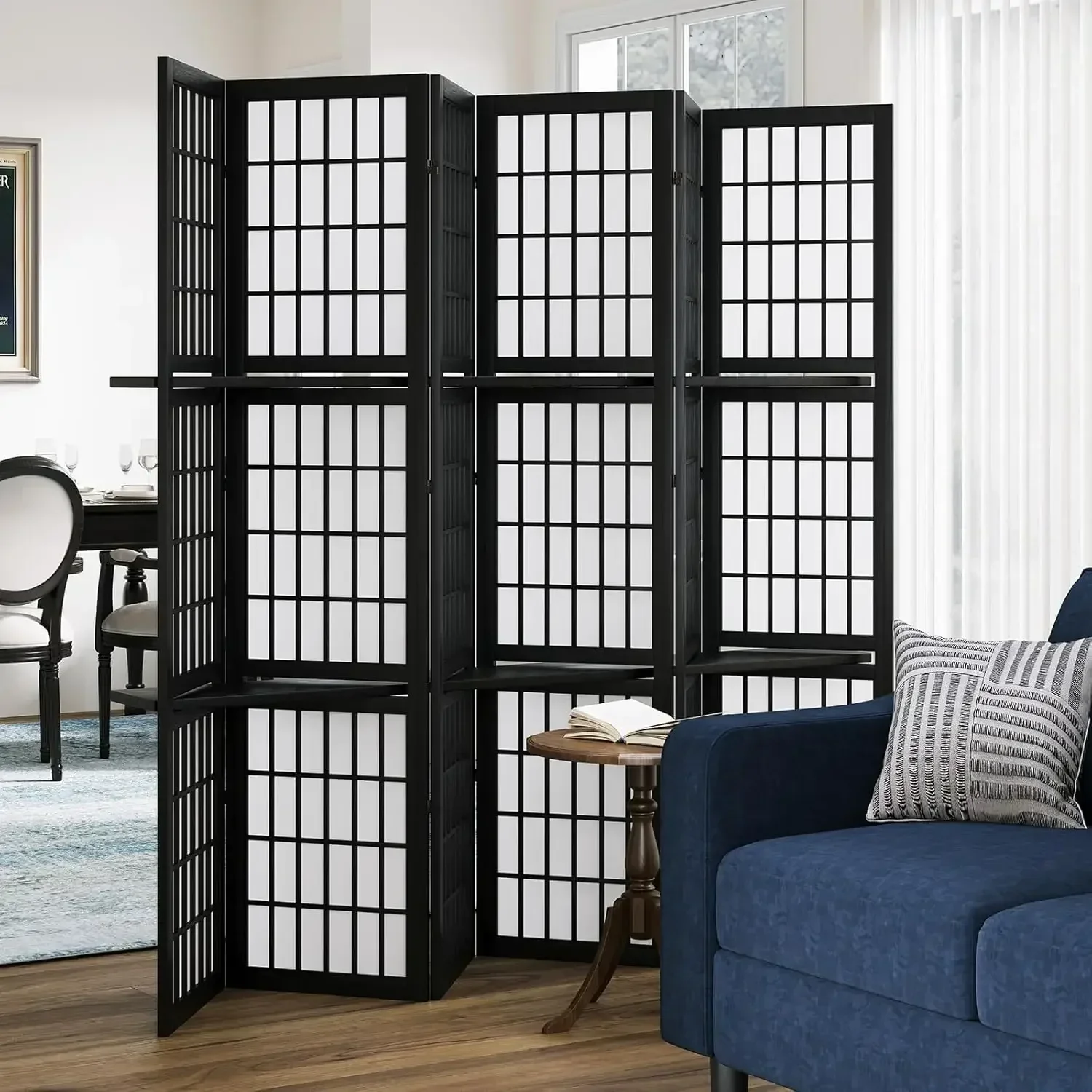 ฉากกั้นห้องแบบพับได้ 6 แผง ขนา - Shoji Screen Divider บทวิจารณ์และราคา