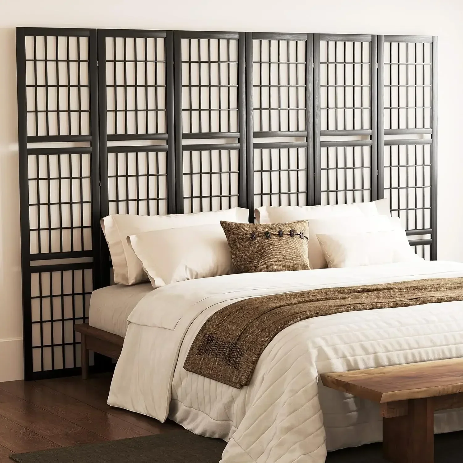 ฉากกั้นห้องแบบพับได้ 6 แผง ขนา - Shoji Screen Divider บทวิจารณ์และราคา